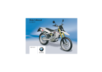 BMW G450X - Owners manual EN 2009 